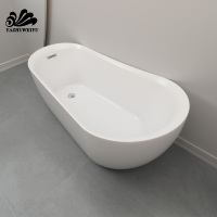 Baignoire autoportante sans soudure en acrylique vierge, design moderne, en forme de bateau, à prix abordable pour petites salles de bain
