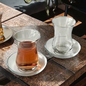 At Pack Europese Stijl Ontwerp 120Ml Turkse Zwarte Theekop Hittebestendige Glazen Afternoontea Voor Koffiebloemthee - Product Image 3