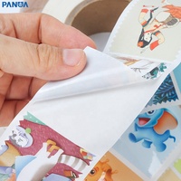 Rouleau d'autocollants de couleur privée, 1 rouleau, auto-adhésif imperméable, avec dessin animé