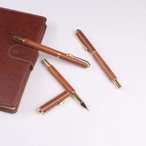 Logo personnalisable usine diamant Art stylo bois calligraphie <span class=keywords><strong>pinceau</strong></span> stylos <span class=keywords><strong>rechargeable</strong></span> <span class=keywords><strong>encre</strong></span> chinoise lavage dessin outil d'écriture - Product Image 2