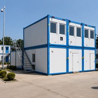 Maison conteneur pliable pour vacances en campagne, cabane préfabriquée en acier de 20 pieds avec véranda pour propriétaires de B&B
