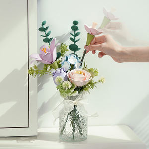 Robotime Rokr US magazzino fai da te Kit regalo fatto a mano AF01J primavera tempo Bouquet <span class=keywords><strong>arte</strong></span> floreale 3D <span class=keywords><strong>puzzle</strong></span> di plastica - Product Image 1