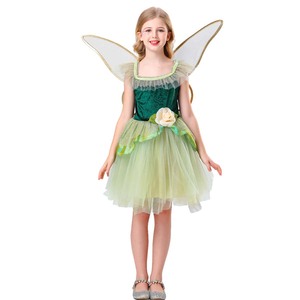 Costume de <span class=keywords><strong>fée</strong></span> des fleurs verte et rose pour fille, Halloween, jardin, conte de fées, lutin, <span class=keywords><strong>clochette</strong></span>, DISP-008 - Product Image 4