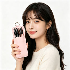 Estuche Elegante para Lápiz Labial HR con Espejo, Organizador de Delineador de Labios de Cuero PU, Bolsa de Lujo para Brillo Labial, Regalos para Mujeres y Niñas - Product Image 1