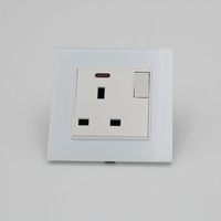 Enchufe de Pared Universal BENDI C33 86 Tipo 1, 13A 250V, 1 Salida, 3 Pines, IP22, Puerto Industrial para Hospital, Vidrio Ignífugo