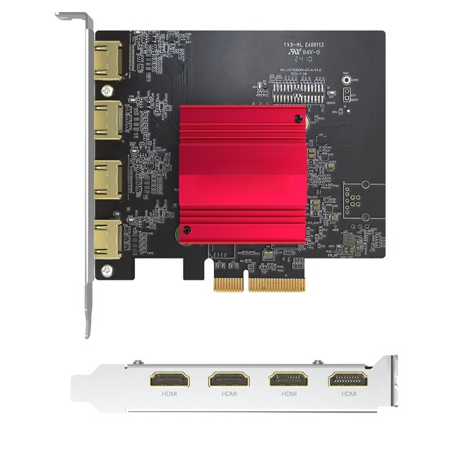UG7500DH PCIe Four Display Extension Card Dual 8K60Hz Quad 4K60Hz Display Adapter DisplayLink USB3.1 GenII