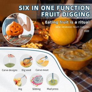 6 in 1 Stainless Steel <b>Carving</b> Tools for Fruits Fruit <b>Carving</b> <b>Knife</b> Set - Product Image 6