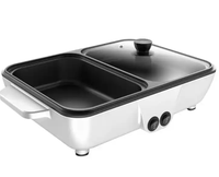 Vente chaude portablb Cuisinière électrique 220V Rôti de rinçage Chaudron électrique à double usage pour dortoir et usage familial