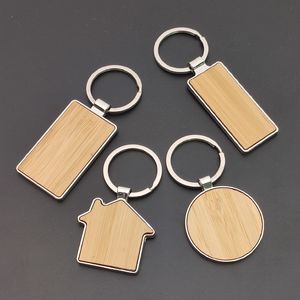Custom Wood Keychain Laser Engraved Wood Keyring Handmade Keychain Wooden Key Tag with Split Ring Key Chain