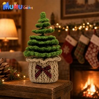 Décoration de Noël en Peluche Faite Main au Crochet, Ornement de Père Noël, Décoration de Table Festive pour la Maison, Cadeau Personnalisé en Gros