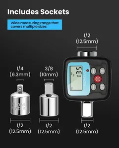 Adaptateur de clé dynamométrique électronique GOYOJO avec affichage numérique LCD, instruments de mesure 1/2'' 1/4'', convertisseur - Product Image 4