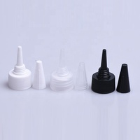 Bouchon à vis en plastique Bouchon de bec verseur 18mm 20mm 24mm 28mm Bouteilles blanches Couvercle en plastique personnalisé Joint en plastique nervuré