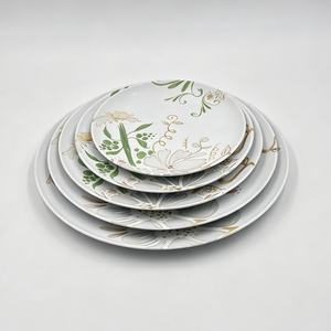 Piattini da dessert <span class=keywords><strong>in</strong></span> melamina stile rustico, piattini piccoli con stampa a foglie per tapas o antipasti - Product Image 5
