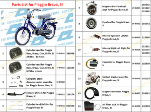 Punto di Contatto per Ciclomotore di Alta Qualità per <span class=keywords><strong>Piaggio</strong></span> Bravo, <span class=keywords><strong>Si</strong></span>, Ciao - Qualità OEM - Product Image 2
