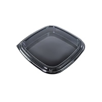 Vente chaude – Boîte d'emballage alimentaire jetable en PET de qualité alimentaire, anti-buée, multi-modèles, pour sushis à emporter, plateau carré profond pour fêtes, Wenpak