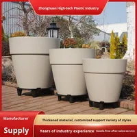 Pot Horun Resin Besar Sedang, panci Bonsai plastik untuk menumbuhkan sayuran segar dan bunga balkon gaya Modern