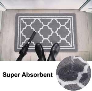 Tapis de porte <span class=keywords><strong>Malton</strong></span>, coloré et Durable, super absorbant, en cuir uni - Product Image 1