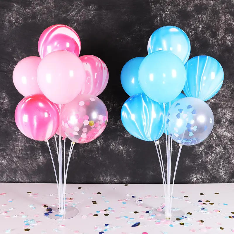 70CM Ballonständer-Kit Klare Ballons äule mit 7 Sticks 7 Tassen 1 Basis ballon zubehör