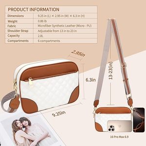 Sac bandoulière matelassé en cuir PU pour <span class=keywords><strong>femme</strong></span>, avec sangle réglable, idéal pour les voyages et les affaires – Grande Vente - Product Image 1