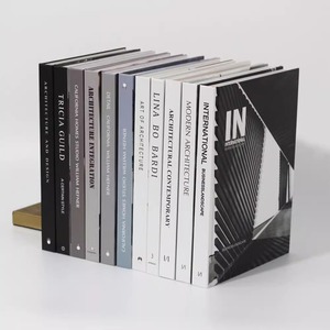 Grande semplice <span class=keywords><strong>bianco</strong></span> <span class=keywords><strong>e</strong></span> <span class=keywords><strong>nero</strong></span> <span class=keywords><strong>grigio</strong></span> libro decorativo ribaltabile straniero tavolino libri decorazioni morbide - Product Image 6