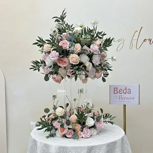 Beda tốt nhất bán Tùy chỉnh màu Hồng Nhân Tạo Rose Silk Flower bóng thực dạy đám cưới trang trí tiệc bó hoa bảng trung tâm