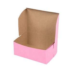 New Style Factory Wholesale Custom Logo Double Layer Kraft Bakery Takeway Pie Carton Box No Window White Outside Brown Inside