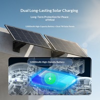 Caméra solaire 4G basse consommation sans données, triple écran, vision nocturne infrarouge double 15m, stockage cloud à distance pour extérieur