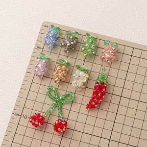 Ramo de Dijes de Frutas con Cuentas |   Colgante de Cristal Facetado Hecho a Mano con Forma de Uva, Cereza y Chile para Joyería DIY, Bolsos y Accesorios de Ropa - Product Image 6