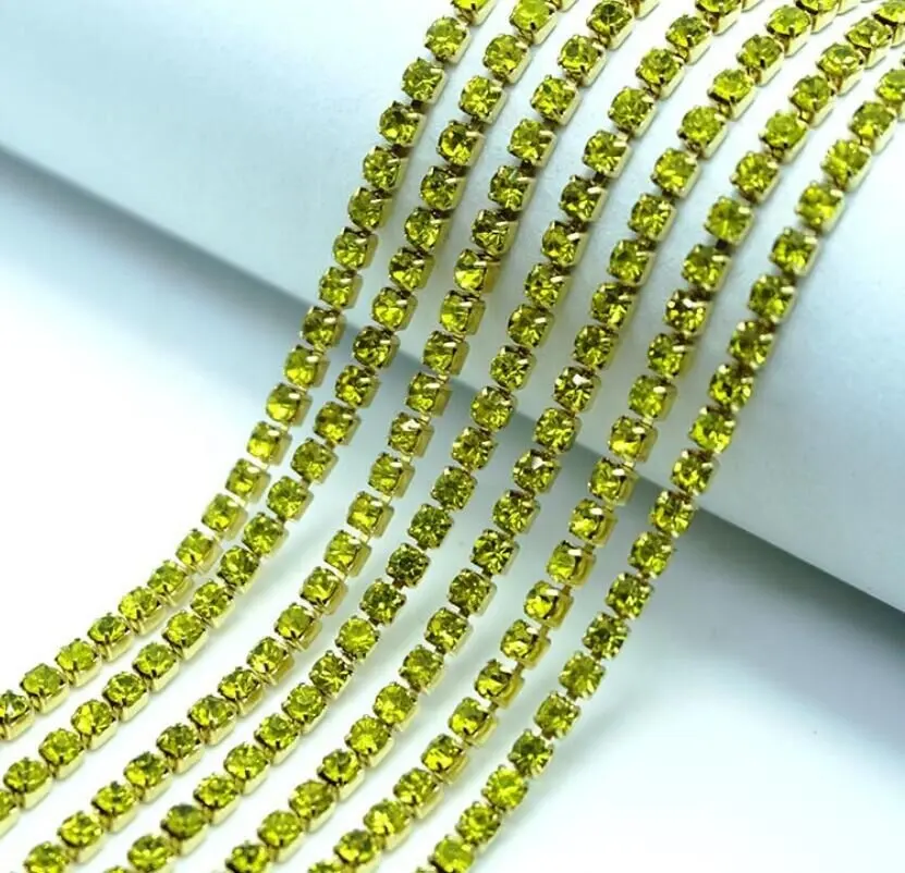 High quality crystal rhinestone decorative chains for clothes