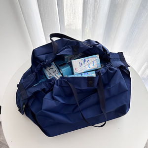 Japanese Folding Shopping <b>Bags</b> <b>Medium</b> Size Polyester Portable Eco-Friendly Accordion Pleats Quick Fold Storage - Product Image 3