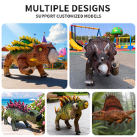 Dinosaure animatronique réaliste personnalisé, télécommandé, marchant et sautant, robot Dimetrodon, animal de compagnie robotique pour usage en centre commercial intérieur