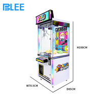 BLEE Claw Buddy Machine à griffes à monnayeur, jeu de grue avec éclairage LED arc-en-ciel, joystick et attrapeur de prix pour salle d'arcade