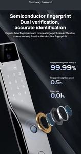 2025 tuya thông minh khóa cửa 3D mặt nhận dạng vân tay Wifi ứng dụng kết nối nhôm gỗ thép chuông mới mật khẩu tính năng - Product Image 4