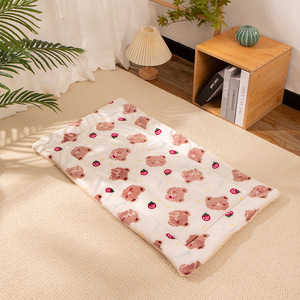 Tapis pour animaux de compagnie à bon <span class=keywords><strong>prix</strong></span>, motif fraise et carotte, confortable, doux au toucher, couverture pour animaux de compagnie en polyester pour <span class=keywords><strong>chat</strong></span> et chien - Product Image 3