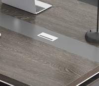 Juego de silla de escritorio para ordenador de oficina ejecutiva, moderno, doble, grande, extensible, Panel de madera para uso doméstico