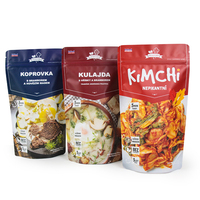 Sachets Doypack Mono-PE à haute barrière, résistants aux acides, refermables avec fermeture éclair, pour stockage à froid des aliments fermentés (Kimchi)