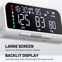 Monitor Tekanan Darah Portabel All in One, Tensiometer Digital, Monitor Tekanan Darah Lengan Atas, Dapat Diisi Ulang