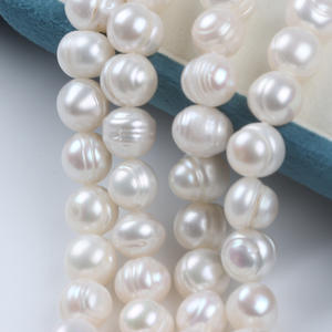 Collier de perles d'eau douce de Zhuji, vente en gros du fabricant, 9-10 mm, fil, couleur naturelle, produit semi-fini - Product Image 2