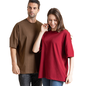 Manufacturer's Oversized Heavyweight 250 GSM 100% Cotton Knitted Blank <b>Box</b> Tee T-Shirt for Men <b>Drop</b> Shoulder Boxy Crop Top - Product Image 1