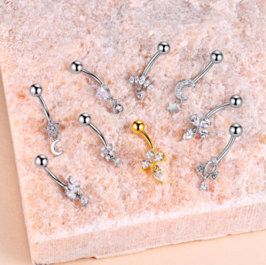 Gioiello <span class=keywords><strong>per</strong></span> il corpo in acciaio inossidabile con bilanciere curvo a Banana orecchio Piercing a forma di labbro - Product Image 1