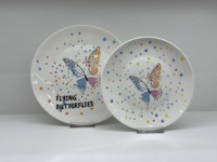 Meistverkauftes Pflanzenmuster-Porzellan 3-Teiliges Dinner-Set mit Tassen-Kit Moderne Geschirr-Garnitur