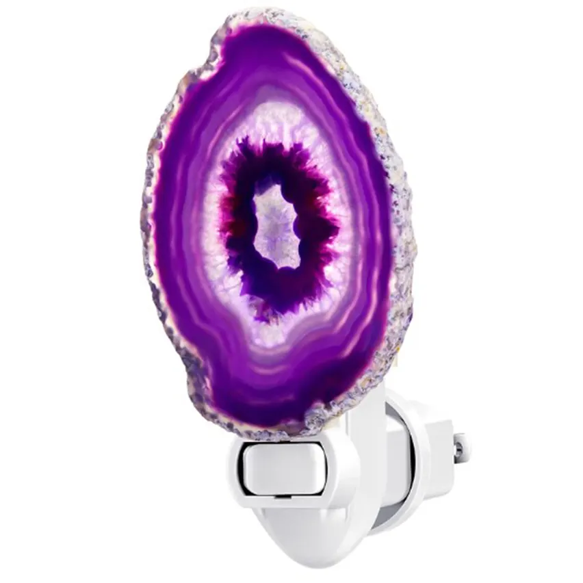 Amazon Hot Sale Agate Slice Night Light Lamp for Bedroom Decoration, US Plug Only