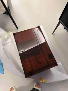 Amber Brown Acrylic Freestanding Sideboard Cabinet Double Arched <strong>Door</strong> Display Storage Cabinet For Bathroom Home Decor - Product Image 2
