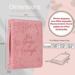 Muestra Gratuita de Funda para Biblia Personalizada, Bolsa de Iglesia de Cuero PU Resistente, Estuche para Biblia Portátil con Cremallera y Asa para Mujer - Product Image 3