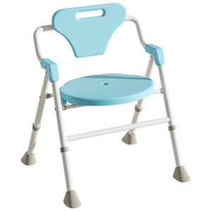 Baiyurui Foldable Shower <b>Chair</b> 38-49.5Cm Height Adjustable For Elderly Pregnant Women Non Slip Bath Seat - Product Image 2