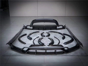วัสดุคาร์บอนไฟเบอร์ยี่ห้อ Runde สำหรับอัพเกรดรถ Porsche Cayenne ชุดแต่งสไตล์ CMST ประกอบด้วยลิ้นหน้า สเกิร์ตข้าง คิ้วล้อ สปอยเลอร์หลัง - Product Image 6