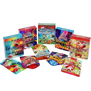 En stock, sac anti-odeur holographique + impression UV, boîte et sac en mylar, emballage en mylar 3,5 - Product Image 1