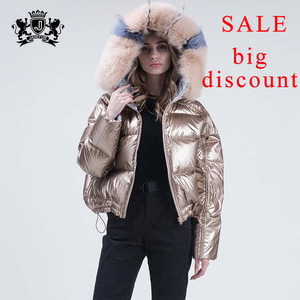 Fashion Winter Bubble Coat Woman <strong>Duck</strong> <strong>Down</strong> <strong>Jacket</strong> for Women Fox Fur Hooded Puffer <strong>Jacket</strong> - Product Image 5