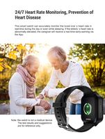 Nouvelle montre connectée intelligente pour personnes âgées avec fonction d'appel d'urgence, suivi GPS, ECG, fréquence cardiaque, équipement de santé SOS 4G