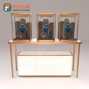 Vitrine de comptoir à bijoux en bois de haute qualité avec éclairage LED, design moderne et luxueux pour magasin de bijoux - Product Image 1
